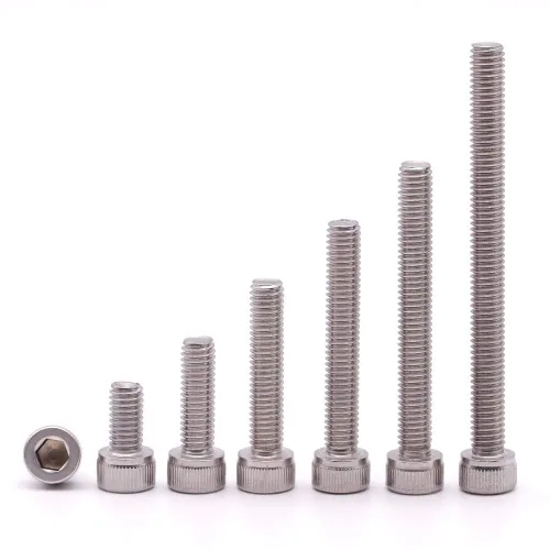 Vista 4 de Tornillos de cabeza hueca de acero inoxidable 304 18-8 de 1/4"-20 x 1", unidad hexagonal Allen, cobertura de rosca completa, paquete de 30