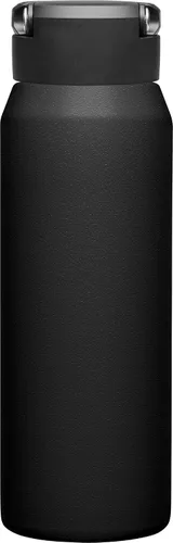 Vista 3 de CamelBak Fit Cap - Botella de agua aislada al vacío de acero inoxidable, 32 onzas, color negro Wild Strawberry