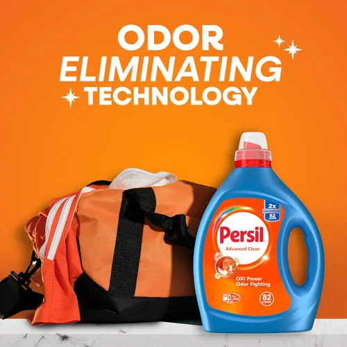 Vista 3 de Persil Advanced Clean Oxi+Odor Power, detergente líquido para ropa, alta eficiencia (HE), eliminación profunda de manchas, ultra concentrado, 82.5