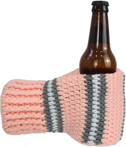 Vista 14 de Guantes de lana FunisFun para cerveza, guante tejido para beber con costuras para regalo de broma de elefante blanco, idea para fiestas previas al