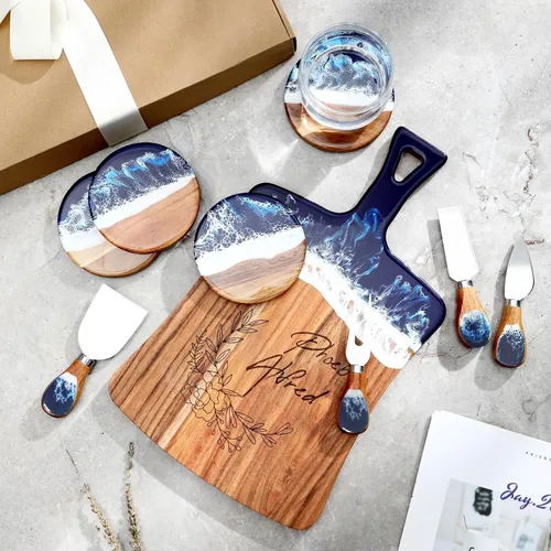 Vista 4 de Regalos de boda personalizados para parejas 2026, tablero de charcutería grabado personalizado para boda, aniversario, cumpleaños, inauguración