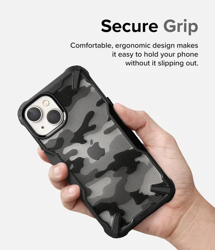 Vista 4 de Ringke - Funda para iPhone 14 Plus [Fusion-X Camo Negro] Parachoques aumentados, agarre cómodo, antideslizante, resistente, cubierta protectora a