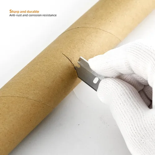 Vista 5 de EHDIS 100 cuchillas de afeitar – Cuchillas de afeitar de acero inoxidable con borde recto para rascador de pintura, cortador de caja, uso industrial