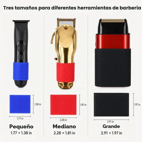Vista 2 de WAYUTO Juego de 9 bandas profesionales de silicona para recortar el cabello, peinar y arreglar el cabello