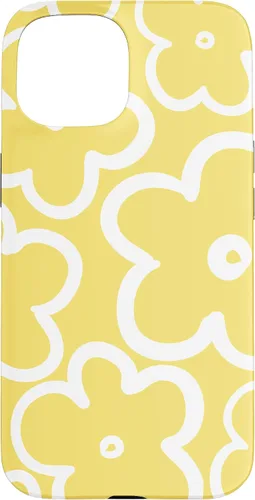 Vista 6 de iPhone 16 Cute Flower Pattern Wildflower Lemon Yellow and White Floral Case