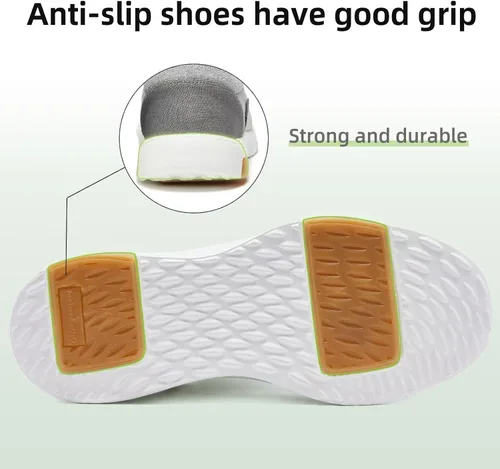 Vista 7 de OrthoComfoot Zapatos ortopédicos cómodos sin cordones para hombre con soporte de arco, mocasines ortopédicos para fascitis plantar, zapatos de lona