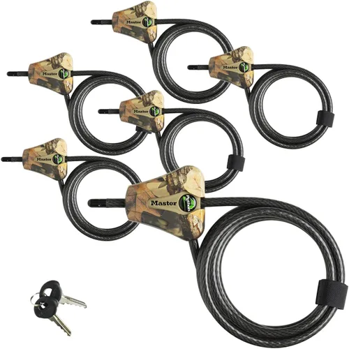 Vista 12 de Master Lock Python Trail Camera cable de seguridad camuflado ajustable, 8418KADCAMO-TMB