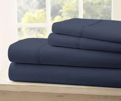 Vista 27 de Juego de sábanas Split King con 2 sábanas bajeras individuales XL, ropa de cama de 5 piezas, sin arrugas, resistente a la decoloración, microfibra