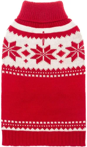 Vista 22 de Suéter Mihachi para perro - Ropa de abrigo de invierno con tiras coloridas para clima frío