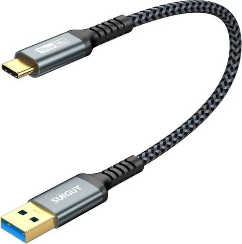 Vista 15 de SUNGUY Cable USB Android Auto de 10Gbps de 6 pulgadas/0.5 pies, Cable USB C 3.1 Gen2 3A de Transferencia de Datos, Cable USB C CarPlay de Carga