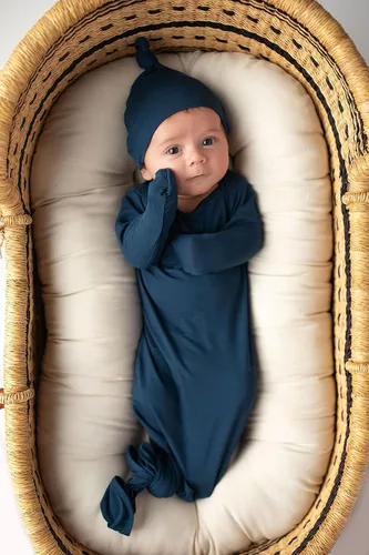 Vista 17 de Three Little Tots Vestido de corbata anudada para bebé recién nacido - Bebé