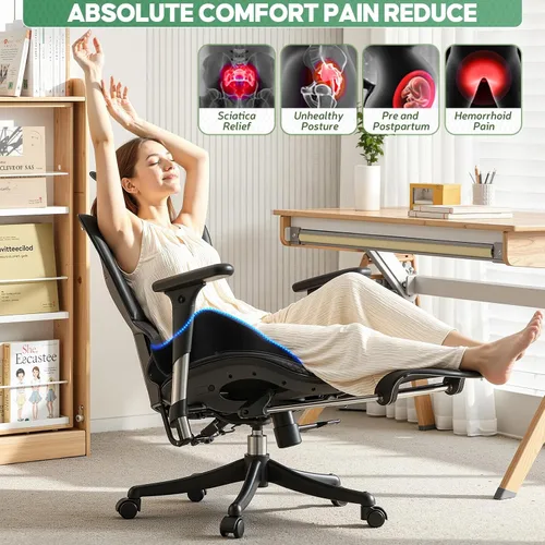 Vista 2 de Benazcap Memory Foam Seat Cushion, Ergonomic Office Chair Pressure Relief