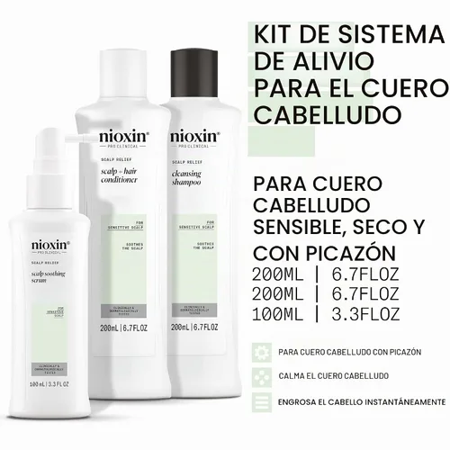 Vista 2 de Nioxin - Limpiador de cuero cabelludo seco y con comezón, línea de alivio