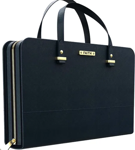 Vista 9 de DEHITE Bible Bags for Women - Leather Bible Carrying Case - Pen Slots - Zippered Pocket - Premium PU Leather