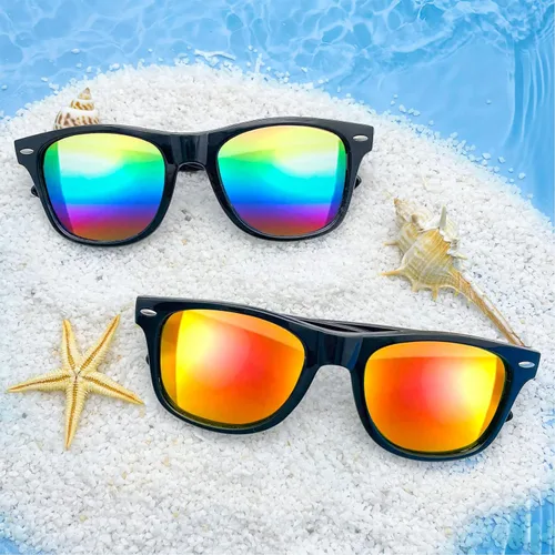 Vista 105 de Suministros para regalos de fiesta de colores neón Paquete de 8 gafas de sol unisex