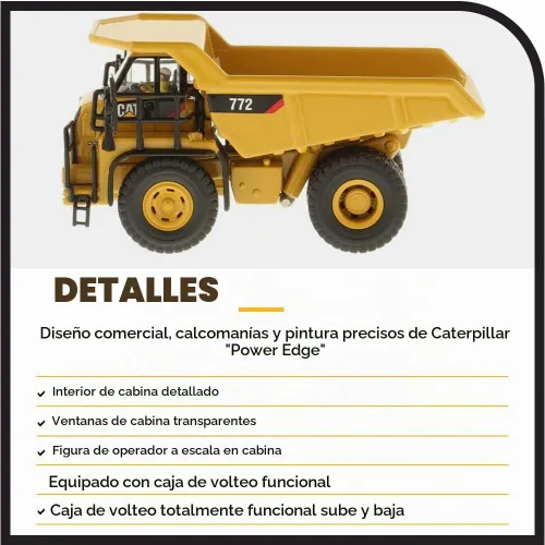 Vista 4 de Diecast Masters Caterpillar 772 Off Highway Truck HO Series Vehículo (85261)