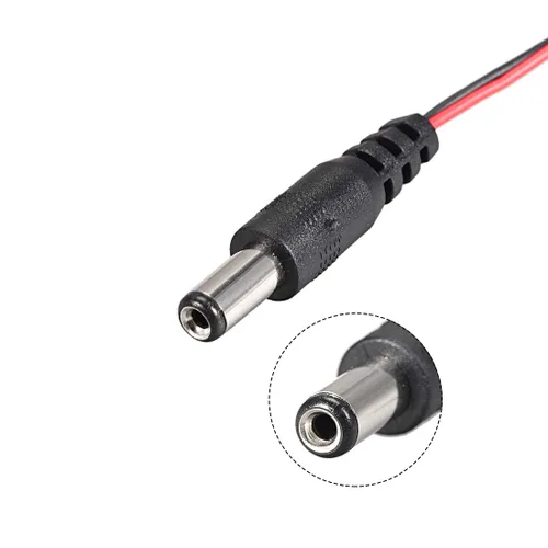 Vista 2 de uxcell A11030700ux0045 2 piezas 0.083x0.217 in macho DC conector de alimentación a botón de batería de 9 V Cable conector (paquete de 2)