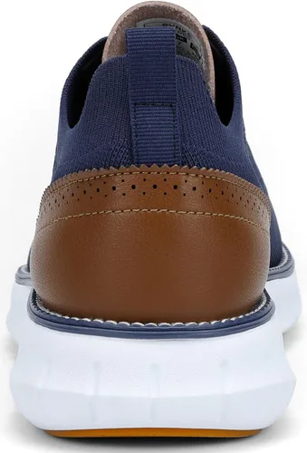 Vista 4 de SVNKE Zapatos Oxford de vestir casuales para hombre, transpirables, de punto, para ocio, moda, ligeros, cómodos, zapatos para caminar