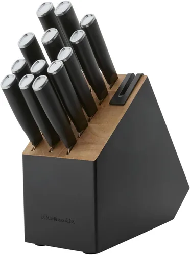 Vista 10 de Juego de bloque de cuchillos KitchenAid Classic Slim con afilador de cuchillos incorporado, cuchillos de cocina de acero inoxidable de alto carbono
