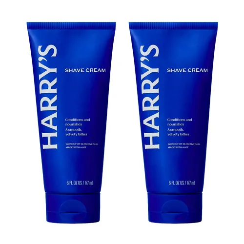 Vista 6 de Harry's Crema de afeitar para hombres con aloe y eucalipto, paquete de 4, 2 onzas, acondiciona la piel y suaviza el vello facial, esenciales