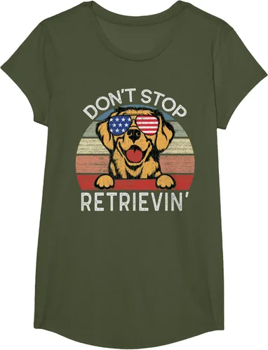 Vista 38 de Don't Stop Retrievin' Golden Retriever Dog Camiseta, Negro