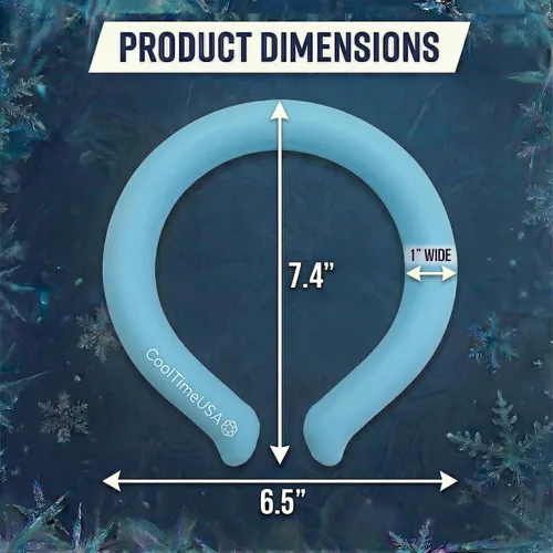 Vista 5 de CoolTimeUSA Tubo Refrescante para el Cuello Envolturas Refrescantes para el Cuello Usables para el Calor del Verano Paquete de Frío de Manos Azul