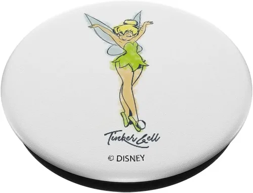Vista 2 de Disney Peter Pan Tinker Bell Acuarela Retrato PopSockets Adhesivo PopGrip
