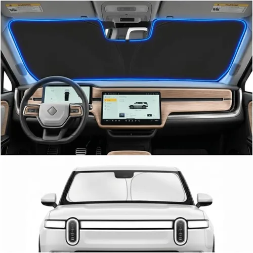 Vista 56 de Parasol para parabrisas para BMW X1 E84 2016-2024 2025, accesorios – Cubierta de parasol para parabrisas de ventana delantera, ajuste personalizado