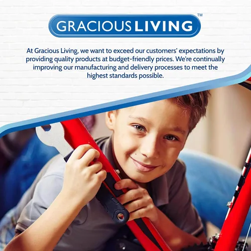 Vista 7 de Gracious Living Estantes organizadores de almacenamiento de 4 niveles para el hogar y el garaje, 54.5 pulgadas de alto x 32.0 pulgadas de ancho x