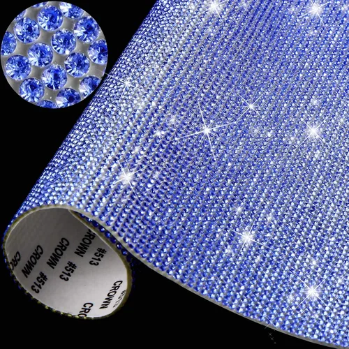 Vista 24 de Outus 12000 Piezas Lámina de Pedrería Brillante Calcomanía de Pedrería DIY para Decoración de Automóvil Calcomanía Autoadhesiva de Gemas de Cristal