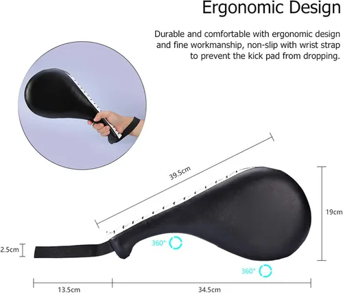 Vista 4 de Taekwondo Double Kick Pad,Target Karate Kickboxing Training TKD Kicking Pad,Practice Kick Target Training Double Face Kick Foot Pad,Equipo de artes