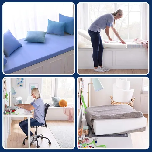 Vista 5 de Isellfoam Espuma para tapicería de 3 pulgadas de alto x 30 pulgadas de ancho x 80 pulgadas de largo 36ILD (firme semisión) cojín de espuma