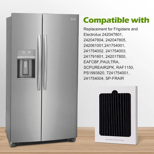 Vista 4 de Paquete de 3 filtros de aire de repuesto para refrigerador Frigidaire y Electrolux EAFCBF para refrigerador, reemplazo 242061001, 242047801