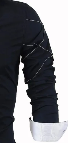 Vista 99 de jeansian - Camisas de manga larga de ajuste entallado para hombre (8397), con botones, informales y de vestir.