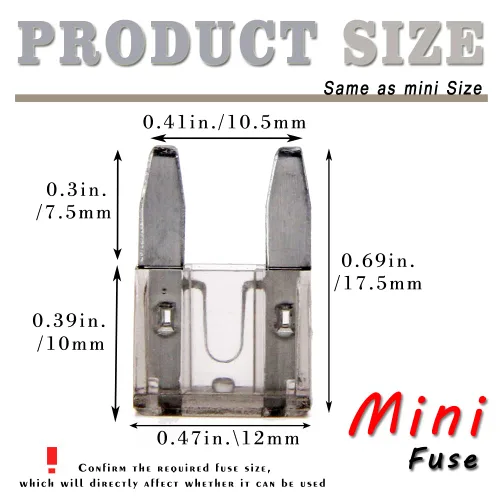 Vista 2 de 20 PC 2A Mini Fusible de Cuchilla, Fusible Automotriz para Camión de Coche