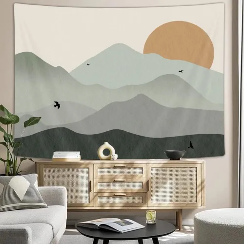 Vista 7 de Ptrxobj Tapiz estético de gato negro, divertido diseño de gato estrellado noche estrellada, tapiz para colgar en la pared para dormitorio, sol