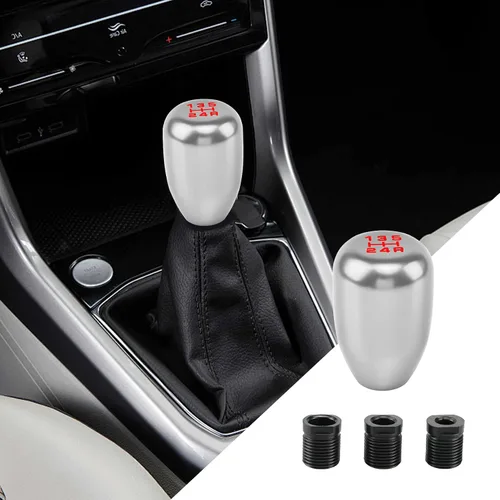 Vista 9 de Zufoty Pomos de palanca de cambios para automóvil, perilla de cambio de transmisión manual, perilla de palanca de cambios de 5 velocidades con Azul