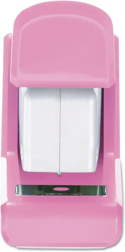 Vista 4 de Grapadora compacta Pink Ribbon, capacidad para 15 hojas, rosa/blanco