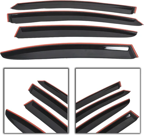 Vista 6 de munirater Reemplazo de deflector de protección contra la lluvia para Subaru WRX STI JDM 2015-2019
