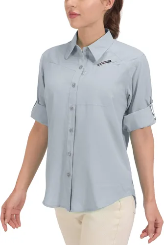 Vista 16 de Little Donkey Andy Camisa de manga larga transpirable con protección UV UPF 50 para mujer, de secado rápido, para pesca y senderismo