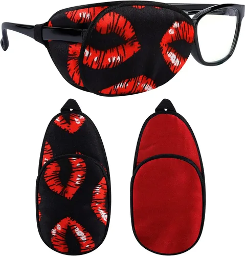 Vista 20 de eZAKKA Parches para ojos para adultos, parche para gafas, parche de seda para ojo perezoso, ambliopía, estrabismo y después de la cirugía