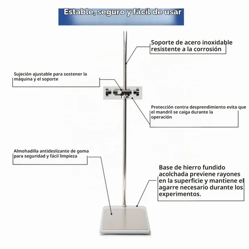Vista 4 de ONiLAB Soporte de placa universal con varilla de soporte y abrazadera
