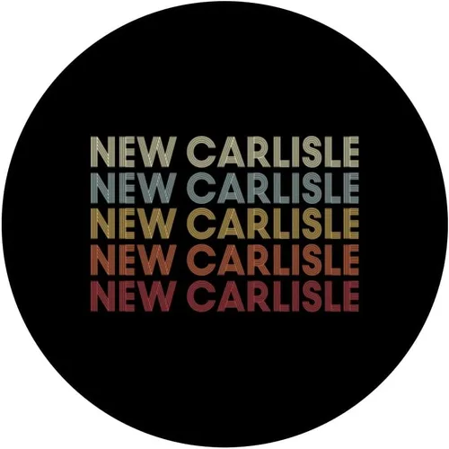 Vista 3 de New Carlisle Ohio New Carlisle OH Retro Vintage Text PopSockets Swappable PopGrip