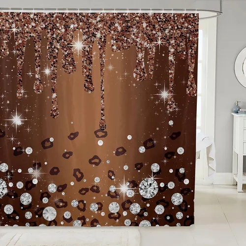 Vista 42 de Cortina de baño de flores de margarita para niños y niñas, cortina de ducha floral para decoración de baño, 72 x 72 pulgadas, retro, floral