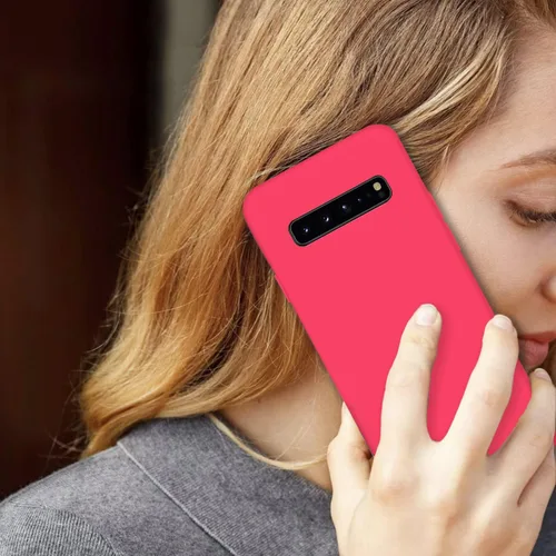 Vista 6 de ZUSLAB Funda compatible con Samsung Galaxy S10, funda protectora de goma de gel de silicona, delgada y rígida a prueba de golpes, funda protectora