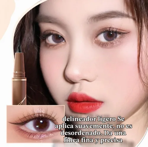 Vista 2 de Delineador de ojos líquido, impermeable, secado rápido, resistente a las manchas, de larga duración, maquillaje delineador de ojos preciso para todo