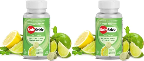 Vista 19 de SaltStick Electrolyte FastChews con cafeína – 60 tabletas masticables Citrus Burst – Tabletas de sal para correr e hidratar, masticables