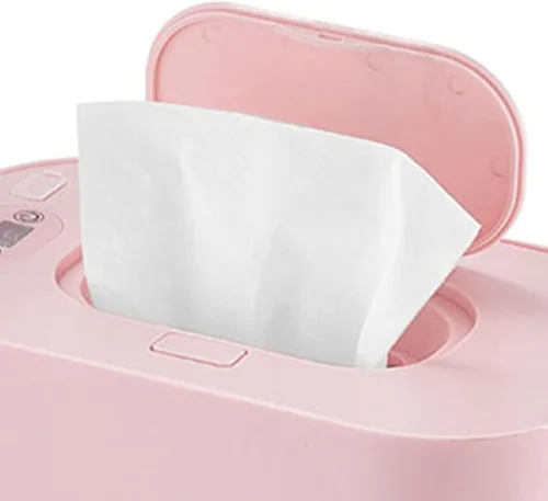 Vista 7 de Hilitand Dispensador de toallitas húmedas para bebés, dispensador de toallitas húmedas con tapa, bolsa portátil para toallitas húmedas (rosa)