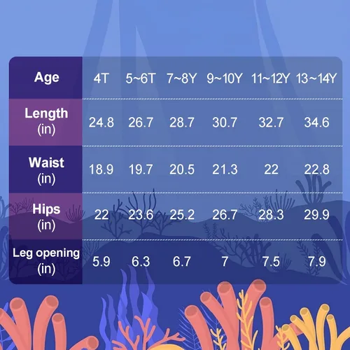 Vista 6 de Mermaid Leggings for Girls Fish Scale Printing Yoga Pants Halloween Costume Tights Mermaid Birthday Outfit