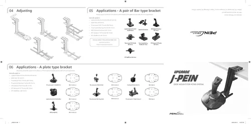 Vista 4 de J-PEIN UPGRADED - Desk mount for flight sim game joystick, throttle and hotas systems Hotas Joystick PC Hotas Mount Desk Mount